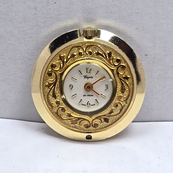 Womens Vintage Capri By Mepa Gold Tone Manual Wind Up Watch Pendant Works! Swiss - Picture 1 of 8